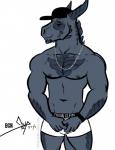 5_fingers anthro areola baseball_cap biped black_areola black_eyebrows black_eyes black_nipples blue_body blue_scales bottomwear boxers_(clothing) clothed clothing covering covering_crotch covering_self dot_eyes email eyebrows facial_scales fingers front_view grey_body grey_horn grey_nipples grey_scales hat headgear headwear horn jewelry looking_away male muscular muscular_anthro muscular_male navel necklace nipples pecs scales simple_background simple_eyes smile solo standing text text_on_clothing text_on_underwear topless underwear ventral_scales white_background white_bottomwear white_clothing white_underwear wristband bgn calvin_klein mythology dante_(bgn) dragon mythological_creature mythological_scalie scalie 2017 digital_media_(artwork) hi_res portrait signature three-quarter_portrait