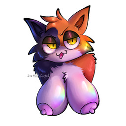 anthro bedroom_eyes big_breasts big_nipples breasts chest_tuft female narrowed_eyes nipples pink_nipples rainbow seductive solo tuft susmisstwisted twisted_siamese epic_games fortnite meow_skulls calico_cat domestic_cat felid feline felis mammal 1:1 hi_res shaded