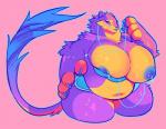 anthro big_breasts bodily_fluids breasts clothed clothing electronics female headphones huge_breasts nipples obese obese_anthro obese_female overweight overweight_anthro overweight_female solo sparklefur standing sweat skymachine heart_(skymachine) felid lion mammal pantherine colorful_theme