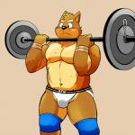 anthro big_muscles bulge clothing exercise holding_barbell holding_object jockstrap male muscular muscular_anthro muscular_male simple_background solo underwear weightlifting white_clothing white_underwear workout shiba-kenta kenta_shiba_(character) canid canine canis domestic_dog mammal shiba_inu spitz 1:1