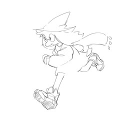 animated_sketch anthro black_eyes clothed clothing cute_fangs eyewear fangs floppy_ears footwear fur glasses hat head_tuft headgear headwear male open_mouth round_glasses running scarf scut_tail shirt shoes short_tail simple_background solo tail teeth topwear tuft tunic wearing_glasses wearing_hat white_background aestheticden deltarune undertale_(series) ralsei bovid caprine goat mammal animated hi_res sketch
