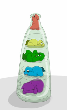 ambiguous_feral ambiguous_gender black_eyes blue_body blue_fur blue_tail container feral fur glass glass_container green_body green_fur green_tail group lying monotone_body monotone_fur neonate on_back on_front one_eye_closed open_mouth purple_body purple_fur red_body red_fur red_tail simple_background smile stuck tail trapped white_background yellow_body yellow_fur yellow_tail young young_ambiguous young_feral carpdime fluffy_pony fluffy_pony_(species) mammal digital_media_(artwork) hi_res shaded