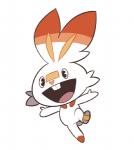 feral fur open_mouth simple_background smile solo teeth white_body white_fur sorrysap happy_tree_friends nintendo pokemon generation_8_pokemon lagomorph mammal pokemon_(species) scorbunny 2019 digital_media_(artwork)