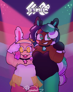 bunny_costume clothing collar costume duo female female/female gloves handwear lesbian_pride_colors lgbt_pride orange_lesbian_pride_colors pride_colors pseudo_hair tentacle_hair tentacles transgender_pride_colors spinodino4 nintendo splatoon marina_(splatoon) pearl_(splatoon) animal_humanoid aquatic aquatic_humanoid cephalopod cephalopod_humanoid coleoid decapodiform humanoid mollusk mollusk_humanoid octopodiform octopus octopus_humanoid squid squid_humanoid 4:5 hi_res