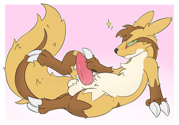 balls blush claws feral genitals green_eyes looking_at_viewer male paws penis simple_background solo teeth fluorings nintendo pokemon graedius_(linoone) generation_3_pokemon linoone pokemon_(species) hi_res