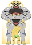 anthro blush blush_lines bulge clothing crossed_arms larger_male male multi_arm multi_limb muscular muscular_anthro muscular_male size_difference smaller_male smile underwear mels_monster_(artist) nintendo pokemon alvin_(mels_monster) mephos_(mels_monster) generation_4_pokemon generation_5_pokemon giratina joltik legendary_pokemon pokemon_(species) absurd_res hi_res