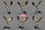 anthro beak claws female melee_weapon narrowed_eyes nude shield solo sword text weapon wings bambookat mythology avian gryphon monster mythological_avian mythological_basilisk mythological_creature mythological_scalie scalie 3:2 3d_(artwork) absurd_res digital_media_(artwork) hi_res url