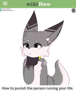 anthro asphyxiation blush choking collar male solo text senz wikihow sean_(senz) iradeon absurd_res english_text hi_res url