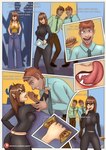 anthro female freckled_face freckles group male text transformation splashtf canid canine canis domestic_dog human mammal absurd_res comic english_text hi_res url