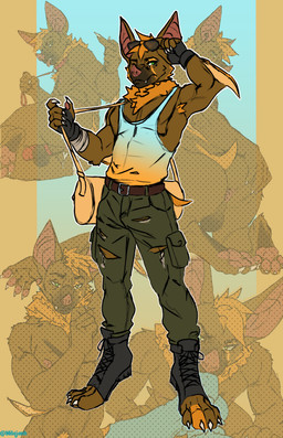 4_toes anal anthro anus armpit_hair athletic balls belt black_clothing blue_clothing bodily_fluids body_hair boots bottomwear brown_body brown_fur butt claws clothed clothing collar digitigrade duo erection eyewear eyewear_on_head fangs feet fingerless_gloves fingers foot_fetish footwear fur genitals gloves green_bottomwear green_clothing green_eyes hair handwear humanoid_genitalia humanoid_penis leash leash_pull leashed_collar looking_at_viewer male male/male male_anthro membrane_(anatomy) membranous_wings muscular muscular_anthro muscular_male neck_tuft nipples nude one_eye_closed oral pants pawpads paws penetration penile penis pink_genitals pubes red_genitals sex shirt shoes simple_background smile solo standing sunglasses sunglasses_on_head tail tank_top teeth toe_claws toes topwear torn_bottomwear torn_clothing torn_pants tuft wings milajanh bat leaf-nosed_bat mammal microbat yangochiropteran 2026 absurd_res digital_media_(artwork) hi_res