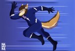 anthro male solo speed_lines speedster superhero nahura blitz_(todd_hunter) todd_hunter canid canine canis mammal red_wolf wolf absurd_res hi_res