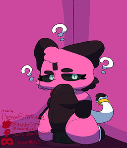 black_body black_skin bodily_fluids bow_tie breasts chibi clothing confusion dildo dildo_in_vagina dildo_insertion dildo_sitting eyebrows eyelashes female genital_fluids gold_(metal) gold_jewelry green_eyes huge_penetration ink jewelry looking_at_viewer nude penetration pink_body pink_skin ridiculous_fit sex_toy sex_toy_in_vagina sex_toy_insertion simple_background slime solo suit thick_eyebrows thick_eyelashes thick_thighs vaginal vaginal_fluids vaginal_penetration wide_hips hendersimp inka_(hendersimp) alien goo_creature hybrid hi_res