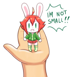 angry bottomwear chibi clothing duo female footwear freckles jacket micro skirt socks topwear yelling disfigure kylie_(disfigure) human lagomorph leporid mammal rabbit 2023