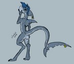 anthro butt fin hair male nude simple_background solo tail teeth charbold helluva_boss fan_character demon fish marine shark digital_media_(artwork) hi_res