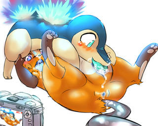 3_toes 69_position all_fours anus blue_eyes blue_fire blush bodily_fluids butt camera colored_fire cum cum_on_face cum_on_tongue cunnilingus duo erection eyelashes feet female feral fire fur genital_fluids genitals green_eyes green_tongue licking lying male male/female open_mouth oral penis plump_labia recording sex smile spread_legs spreading toes tongue tongue_out vaginal vaginal_fluids vulva koshimoto nintendo pokemon marbles_(koshimoto) cyndaquil generation_1_pokemon generation_2_pokemon mammal pokemon_(species) raichu rodent 2012 5:4