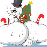 anthro balls between_butt big_butt blue_eyes butt carrot carrot_nose christmas_tree clothing femboy food genitals hat headgear headwear holidays huge_butt male plant scarf snow snowman solo spread_legs spreading sugar_cane thick_thighs top_hat tree vegetable white_body white_skin felestell christmas animate_inanimate elemental_creature humanoid mineral_fauna snow_creature 1:1 absurd_res hi_res