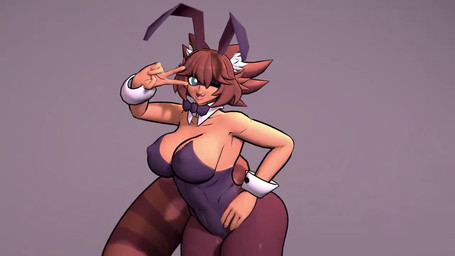 areola big_breasts big_tail black_bow_tie black_clothing black_leotard blue_eyes bouncing_breasts bouncing_butt bow_tie breasts brown_background brown_hair brown_tail bunny_costume butt cleavage clothed clothing clothing_pull costume cuffs_(clothing) fake_ears fake_rabbit_ears female flashing flashing_breasts gesture grey_clothing grey_legwear grey_pantyhose hair hand_gesture hand_on_hip inner_ear_fluff legwear leotard leotard_pull looking_at_viewer markings navel_outline nipple_dip nipple_outline nipples one_eye_closed open_mouth open_smile pantyhose pink_areola pink_nipples pupils short_hair simple_background smile smiling_at_viewer solo spiky_hair strapless_clothing strapless_leotard striped_markings striped_tail stripes tail tail_markings tongue tongue_out tuft v_sign white_pupils wide_hips wink winking_at_viewer silentsins zinnia_(modeler) jane_(silentmanjoe) animal_humanoid humanoid mammal mammal_humanoid procyonid procyonid_humanoid raccoon_humanoid 16:9 3d_(artwork) 3d_animation animated digital_media_(artwork) high_framerate no_sound short_playtime source_filmmaker_(artwork) video widescreen