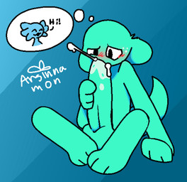 autofellatio blush blush_lines bodily_fluids cum genital_fluids male masturbation oral oral_masturbation penile penile_masturbation solo arsinnamon amoeba_(organism) amphibian axolotl marine mole_salamander salamander hi_res