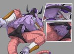 69_position anal balls blush bodily_fluids clothing cutaway duo genitals lying male male/male mutual_oral mutual_rimming on_back oral panties rimming sex sweat underwear teastuff dragon_ball captain_ginyu frieza alien frieza_race hi_res