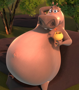 anthro belly beverage big_belly biped brown_eyes featureless_chest female female_anthro holding_beverage holding_object huge_belly looking_at_viewer navel nude nude_anthro nude_female on_rock outdoor_nudity outside plantigrade pose pregnant rock smile solo tasteful_nudity three-quarter_view ocsda dreamworks madagascar_(series) gloria_(madagascar) common_hippopotamus hippopotamid mammal 3d_(artwork) blender_(artwork) digital_media_(artwork) full-length_portrait hi_res portrait shaded soft_shading