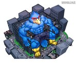 boxer_briefs building bulge city clothing destruction detailed_bulge high-angle_view macro male muscular muscular_male sitting solo underwear worship wolfmalro nintendo star_fox falco_lombardi avian bird hi_res