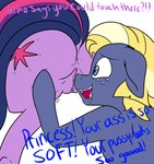 absurd_res anus big_butt bodily_fluids butt dialogue drooling duo english_text equid equine female feral freckles friendship_is_magic genitals hasbro hi_res jessedoodles male male/female mammal my_little_pony pussy questionable_consent saliva star_tracker_(mlp) text twilight_sparkle_(mlp)
