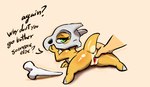 ambiguous_gender anus bone butt butt_grab dialogue disembodied_hand duo female female_focus feral genitals hand_on_butt humanoid_hands looking_back lying on_front simple_background skull spread_legs spread_vulva spreading text vulva white_background soulcentinel squitoo nintendo pokemon cubone generation_1_pokemon pokemon_(species) 2022 2025 english_text guide_lines