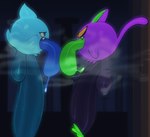 balls big_penis blue_body blue_eyes blue_tongue bodily_fluids cat_tail duo ears_up fangs floating foreskin french_kissing genitals glans green_glans green_tongue half-closed_eyes huge_penis humanoid_genitalia humanoid_penis kissing licking_tongue male male/male narrowed_eyes not_furry penis purple_body retracted_foreskin saggy_balls saliva saliva_on_tongue saliva_string small_glans tail teeth tongue yellow_eyes badaboomey mario_bros nintendo boo_(mario) ghost spirit 2024 english_description hi_res