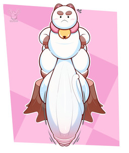 anthro balls big_balls big_penis blush dot_eyes flaccid foreskin frown genitals gloves_(marking) huge_balls huge_penis hyper hyper_balls hyper_genitalia hyper_penis leg_markings looking_at_viewer male markings nude partially_retracted_foreskin penis simple_eyes socks_(marking) solo tree_stump white_body yamwamm bee_and_puppycat cartoon_hangover puppycat domestic_cat felid feline felis mammal hi_res