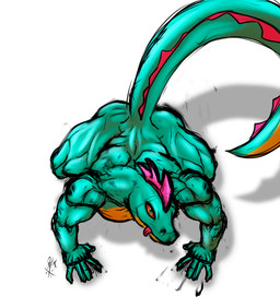 all_fours anthro butt green_body high-angle_view male solo ghstaquila epic_games fortnite lizzik_(fortnite) lizard reptile scalie absurd_res digital_media_(artwork) hi_res