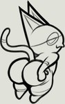 anthro big_butt butt hand_on_butt huge_butt looking_at_viewer looking_back male narrowed_eyes solo tail thick_thighs gammackkk animal_crossing nintendo punchy_(animal_crossing) domestic_cat felid feline felis mammal 2024 absurd_res hi_res monochrome