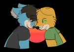 anthro blush countershading duo looking_at_another male male/male romantic romantic_couple side_view smile gunpunk daniel_segja joel_mustard canid canine canis domestic_dog mammal wolf 2014 alpha_channel digital_drawing_(artwork) digital_media_(artwork) flat_colors