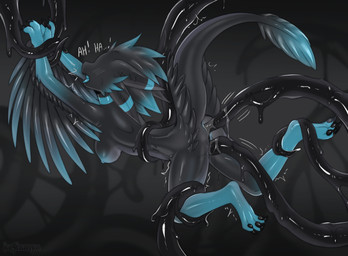 4_ears anal anal_penetration anthro anus areola bdsm black_body black_breasts black_claws black_feathers blue_areola blue_body blue_feathers blue_nipples blue_tongue blush bodily_fluids bound breasts claws clothing double_penetration eyeless feathered_wings feathers feet female female_anthro female_penetrated fingers forced genitals latex latex_clothing latex_skinsuit lavali medium_breasts moan multi_ear multicolored_body nipples non-mammal_breasts non-mammal_ears non-mammal_nipples non-mammal_vulva nude open_mouth penetration rape restrained restrained_by_tentacles sex skinsuit slime solo suspension tail tail_feathers tail_tuft tentacle_in_ass tentacle_in_vagina tentacle_penetration tentacle_sex tentacles text tight_clothing toe_claws toes tongue tuft vaginal vaginal_penetration vulva wings keshunya naala_(yporolsya) avali avian goo_creature scalie digital_media_(artwork) hi_res