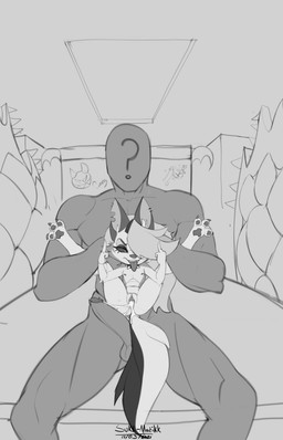 after_sex after_vaginal age_difference aged_down anthro balls bodily_fluids canon_x_oc clitoris collar cum cum_in_vagina cum_inside duo erection feet female flat_chested full_nelson genital_fluids genitals gesture hand_gesture human_on_anthro interspecies larger_male legs_up loli male male/female middle_finger nipples nude pawpads penis size_difference smaller_female soles spread_legs spreading toes tongue tongue_out urethra vulgar vulva young young_anthro young_female sukk-madikk hellaverse helluva_boss mythology anon loona_(helluva_boss) canid canid_demon canine demon hellhound human mammal mythological_canine mythological_creature 9:14 hi_res monochrome
