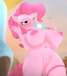anthro anthrofied areola big_breasts blue_eyes blush breasts eyelashes female food genitals hair legband navel nipples outside pink_body pink_hair popsicle pupils pussy solo thighband wide_hips purplefondue friendship_is_magic hasbro my_little_pony pinkie_pie_(mlp) equid equine mammal 3d_(artwork) digital_media_(artwork) hi_res