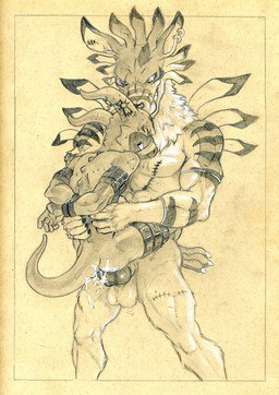 3_toes 5_fingers anal anal_orgasm anal_penetration animal_genitalia anthro anthro_on_anthro anthro_penetrated anthro_penetrating anthro_penetrating_anthro arms_tied athletic balls bdsm bodily_fluids bondage border bound clenched_teeth cuff_(restraint) cum cum_from_ass cum_in_ass cum_inside dominant dominant_male dry_anal_orgasm duo ear_piercing ejaculation erection evil_face eyebrows eyes_closed feet fingers front_view gag gagged genital_fluids genitals hands-free hands_behind_back interspecies knot knot_sitting larger_dom larger_male leather leather_cuffs leather_strap leg_wrap looking_at_another looking_at_partner looking_pleasured male male/male male_on_bottom male_on_top male_penetrated male_penetrating male_penetrating_male muzzle_(object) muzzled nude on_bottom on_top orgasm penetration penile penile_penetration penis penis_in_ass piercing questionable_consent rear_view restraints rough_sex scar scrunchy_face sex sheath simultaneous_orgasms size_difference smaller_male smaller_on_top smaller_penetrated stand_and_carry_position standing standing_sex straining straps submissive submissive_male sweat tape tape_gag tape_muzzle teeth toes torso_grab wrist_cuffs tush_(artist) bandai_namco digimon canid canine digimon_(species) flamedramon mammal scalie weregarurumon absurd_res graphite_(artwork) hi_res monochrome portrait three-quarter_portrait traditional_media_(artwork)