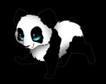 ambiguous_gender black_body black_ears black_fur blue_eyes closed_smile feral fur glistening glistening_eyes mouth_closed quadruped simple_background smile solo transparent_background white_body white_fur milk-jug bear giant_panda mammal alpha_channel