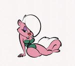 anthro barefoot bedroom_eyes big_breasts breasts cleavage clothed clothing feet female fur hair narrowed_eyes pink_body pink_fur red_nose seductive solo thick_thighs toes white_body white_fur white_hair wide_hips stanmort tiny_toon_adventures warner_brothers bimbette mammal mephitid skunk hi_res