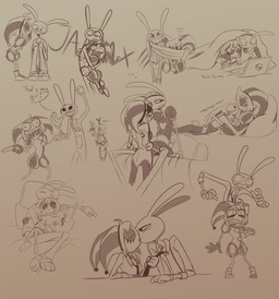4_fingers anthro bed bedding blanket blush caressing_face clothing computer crossed_arms cuddling electronics evil_grin female fingers flustered furniture group gun handgun kiss_on_lips kissing kissing_cheek laptop larger_male maid_headdress maid_uniform male pulling_tie ranged_weapon revolver scared scarf screaming sharp_teeth sitting sitting_on_ground size_difference sleeping smaller_female smile speech_bubble tail tail_motion tailwag teeth trio uniform weapon yelling screaming_alice glitch_productions the_amazing_digital_circus jax_(tadc) pomni_(tadc) zooble_(tadc) humanoid lagomorph leporid living_toy mammal rabbit absurd_res hi_res nonbinary_(lore)