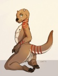 anthro biped black_nose feet male nipples nude solo caninelove ket_lesh mammal mustelid otter digital_media_(artwork) shaded