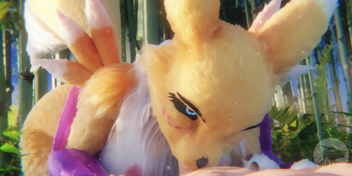 anthro big_breasts black_sclera breasts duo erection fellatio female fur genitals male male/female nipples nude oral oral_penetration penetration penile penis sex tail white_body white_fur yellow_body yellow_fur furromantic sound_warning delalicious_(va) bandai_namco digimon canid canine digimon_(species) mammal renamon 2:1 3d_(artwork) 3d_animation animated digital_media_(artwork) hi_res short_playtime sound webm widescreen