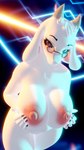 abstract_background accessory anthro areola bedroom_eyes big_breasts breasts clothing eyewear eyewear_only female floppy_ears fur glasses glasses_only hair hand_on_breast horn leaning leaning_forward looking_at_viewer narrowed_eyes nipples nude seductive solo wearing_glasses white_body white_fur fever-dreamer dogzeela_(modeler) undertale undertale_(series) toriel boss_monster_(undertale) bovid caprine goat mammal 3d_(artwork) 4k 9:16 absurd_res blender_(artwork) digital_media_(artwork) hi_res