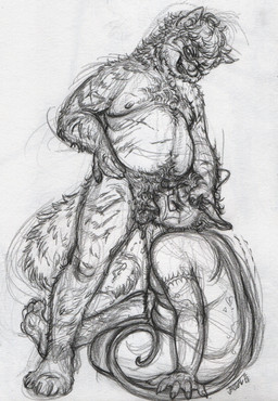 age_difference anthro arm_scar balls beard belly bodily_fluids body_hair chest_scar claws curly_hair duo ear_piercing ears_back emetophilia erection eyes_closed eyewear facial_hair fluffy fluffy_tail forced forced_oral fur genitals glasses glasses_askew hair hairless hairy_balls happy_trail leg_hair male male/male moobs nipples older_male oral overweight overweight_anthro overweight_male pawpads paws penetration penis piercing pivoted_ears pubes scar sex shaggy_fur shaking shivering sitting sitting_on_ground smile standing_over striped_body striped_fur stripes tail tears teeth teeth_showing torn_ear vomit vomit_on_penis vomiting vomiting_on_another younger_penetrated jacqal ghost_(werevold) todd_(werevold) domestic_cat felid feline felis hairless_cat mammal sphynx_(cat) 2025 absurd_res graphite_(artwork) hi_res sketch traditional_media_(artwork)
