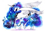 blue_eyes feathered_wings feathers female feral horn nebula regalia solo wings deygira-blood friendship_is_magic hasbro my_little_pony mythology princess_luna_(mlp) equid equine mammal mythological_creature mythological_equine winged_unicorn