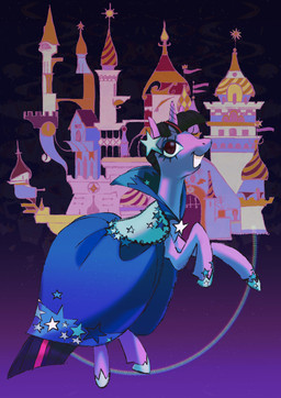 canterlot_castle clothing dress ear_piercing ear_ring female feral footwear horn night piercing ring_piercing shoes sky smile solo star starry_sky sinisterpeople friendship_is_magic hasbro my_little_pony mythology twilight_sparkle_(mlp) equid equine mammal mythological_creature mythological_equine unicorn absurd_res hi_res