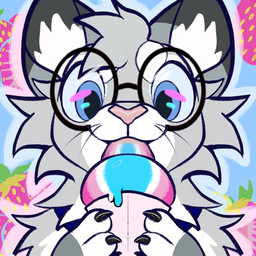 anthro blue_eyes claws collar dessert dipstick_ears dipstick_fingers ear_markings eyewear femboy femboy_pride_colors fluffy food frozen fruit glasses lgbt_pride licking looking_at_viewer male markings multicolored_ears neck_tuft pattern_background pink_nose plant pride_color_food pride_colors simple_background snow_cone solo strawberry subculture_pride_colors tongue tongue_out tuft whiskers psychedile nixuelle domestic_cat egyptian_mau felid feline felis mammal 1:1 digital_media_(artwork) hi_res