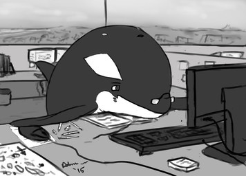 computer computer_mouse electronics eyewear feral glasses keyboard monitor notebook office solo toony window dolorcin aquatic cetacean dolphin mammal oceanic_dolphin orca toothed_whale