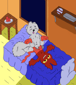 anthro bedroom bedroom_window bodily_fluids candle cum cum_inside duo female genital_fluids grabbing_sheets light looking_pleasured lying male male/female nude on_back open_mouth smile smiling_at_another smiling_at_partner sweating_profusely tongue tongue_out young young_on_young eliriaa satina_(series) demon mammal rodent sciurid tree_squirrel colored digital_media_(artwork) hi_res lighting