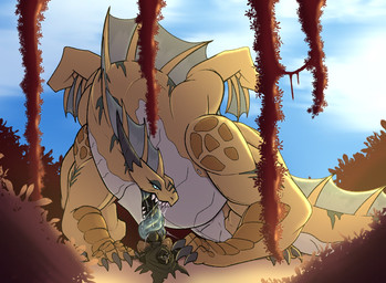 animal_genitalia_on_humanoid armor bestiality big_penis claws duo fellatio female feral feral_penetrated fin genitals head_fin huge_penis human_on_feral human_penetrating human_penetrating_feral hyper hyper_genitalia hyper_penis interspecies knot knotted_penis larger_penetrated male male/female oral penetration penile penis pupils sex sharp_teeth size_difference slit_pupils tail teeth tongue tongue_out tongue_out_fellatio yaboinoir mythology dorophus vronti dragon human mammal mythological_creature mythological_scalie scalie hi_res