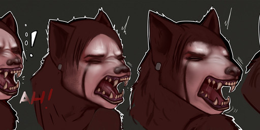 anthro bodily_fluids brown_body brown_fur close-up emanata exclamation_point eye_close-up eyes_closed fangs female fur fur_growth growth mid_transformation motion_lines narrowed_eyes open_mouth scared scared_eyes snout snout_growth solo species_transformation tears teeth text transformation transformation_sequence skuld0s mythology canid canine humanoid mammal mythological_canine mythological_creature werecanid werecanine werecreature werewolf absurd_res hi_res long_image wide_image